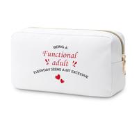 Adult Sarcastic Gifts for Women Funny Makeup Bag for Her Adult Humor Joke Gifts for Women Sarcasm Quotes Cosmetic Bag Humorous Present for Adults Sister Best Friend Birthday Present Travel Pouch