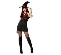 Fever Satanic Witch Costume, Black
