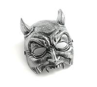 Adult Scary Devil Shape Masquerade Half Face Antique Halloween Carnivals Cosplay Party Funny Dress Costume For Men For Women Halloween Resin