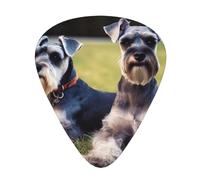 Adult Schnauzer Dogs 12 Pack Guitar Plectrums With Storage Case, 0.46/0.71/0.96mm, Including Thin, Medium Thick Guitar Plectrums For Electric Guitars Bass Ukulele