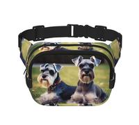 Adult Schnauzer Dogs Fanny Pack Adjustable Crossbody Bag Large Waist Bag Travel Belt Bag Unisex Bum Bag