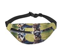 Adult Schnauzer Dogs Fanny Pack for Men Women Belt Bag Fashion Waist Bag Everywhere Crossbody Bag Wallet Hip Bum Bag with Adjustable Strap Waterproof Chest Bag for Travel Hiking Sports, Black, One