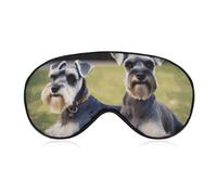 Adult Schnauzer Dogs Sleep Mask for Women Men, Soft Eye Mask with Adjustable Strap for Sleeping, Light Blocking Travel Blindfold for Nap Comfortable Eye Cover for Home Office