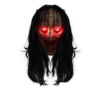 Adult Scream Mask - Realistic Halloween Horror Mask With Hair, Breathable Exorcist Smile Evil Face Mask for Scary Cosplay Accessories