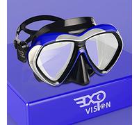 Adult Scuba Diving Mask, Anti-fog Snorkel Goggles Tempered Glass Swim Mask Goggles With Nose Cover Professional Snorkeling Gear For Diving Snorkeling (Blue)