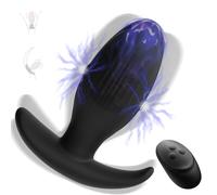 Adult Sex Toys for Men Prostate Massager - Games Vibrators Remote Control, Adult Toys Anal Plug Vibrating Butt Plug with 9 Vibrating Rotation Mode, Anal Toys Vibrator Mens Women (Black)