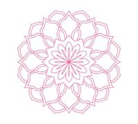 Adult showcasing Intricate Geometric Patterns and Vibrant Mandala Fine Carving Decals 67.2x67.2cm Multi Color Selection Pink