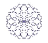 Adult showcasing Intricate Geometric Patterns and Vibrant Mandala Wall Decals 67.2x67.2cm Multiple Size Options DarkBlue