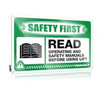Adult Signs For Man Cave Safety First Read Operating And Safety Manuals Before Using Lift Tin Sign Beer Limit Sign Funny Signs For Bar(30X40CM)