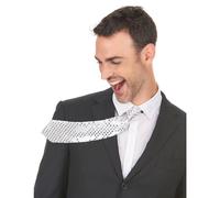 Adult silver sequin tie