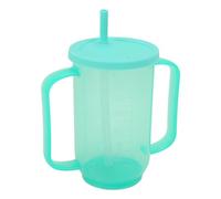Adult Sippy Cup, Spill Proof Sippy Cups with Straw and Lid, 350ml Two Handled Mug, Portable Straw Cup for Disabled, Elderly, Post Operative, Long Term Bedridden