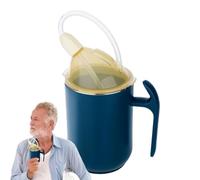 Adult Sippy Cups, Spillproof Feeding Cup, 0.02x3.54x7.08 inches Drinking Aid with Handle Ergonomic, Hospital Mug for Elderly Disabled or Dementia Patients, Home, Medical Care