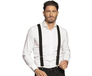 Adult Size 1920s Peaky Gangster Fancy Dress Stretch Black Braces 20s Accessory