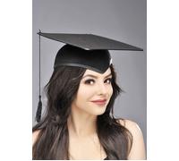 Adult Size Black Mortar Board Hat Graduate Cap Graduation School Teacher