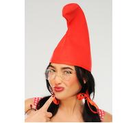 Adult Size Christmas Elf Red Garden Gnome Fancy Dress Dwarf Hat