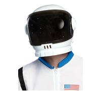Adult Size Deluxe White Space Man Astronaut Helmet with Visor Alien Fancy Dress