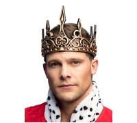 Adult Size Fantasy Medieval King or Queen Gold Foam Crown Fancy Dress Headpiece