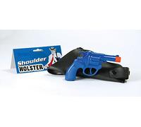 Bristol Novelty BA312 Gangster Shoulder Holster and Gun, Unisex-Adult, Blue, One Size