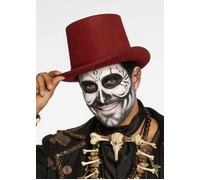 Adult Size Halloween Voodoo Witch Doctor Fancy Dress Gothic Burgundy Top Hat