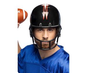 Adult Size Mens Thick Black Plastic American Football Helmet America Fancy Dress