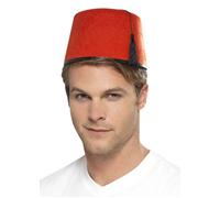 Adult Size Red Felt Fez Hat