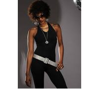 Adult Size Womens 1970s Disco Silver Glitter Belt 70s Disco Diva Fancy Dress