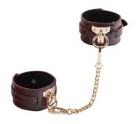 Adult Slave Game BDSM Bondage Sexual Handcuffs Brown Sex Toys for Couple Women Restraint Soft Hand Cuffs Accessories Black One Size