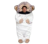 Adult Sleeping Bag - Plush Monkey Design Washable Blanket Bag | 500g Velvet Cold Weather Warm Bedding, Soft Portable Indoor Outdoor Travel Backpacking Hiking Napping Comfort Sleep For Men Women Use