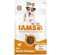 IAMS Adult Small Medium Dry Dog Food Chicken 3kg