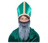 Adult St Patrick Hat & Beard Irish National Fancy Dress Accessory