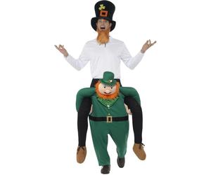 Adult St Patricks Day Piggyback Paddys Leprechaun Costume