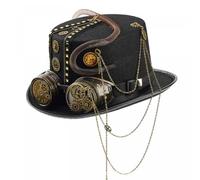 Adult Steampunk Top Hat Vintage Gear Clock Decor Gothic Party Costume Hat | Wear-resistant and durable, one size fits all design, strong industrial-style atmosphere