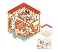 Adult Sticker Scenes, Home Sticker Set | Cartoon Scene Stickers Handmade Home Stickers - Waterproof House Stickers, Educational Toy