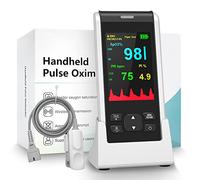 Adult Strap-On Pulse Oximeter with Charging Dock - Continuous SpO2 & Heart Rate Monitor - High Accuracy Blood Oxygen Saturation Meter with Alarm - 10+ Hours Battery