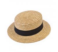 Bristol Novelty BH126 Straw Boater Hat, Unisex-Adult, Beige, One Size