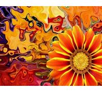 Adult Stress Relief Toys - Abstract Sunflowerss Painting - Art Jigsaw - Memory Games For The Elderly - Home Decor - 1000 Pieces Puzzle - Sk363Zp
