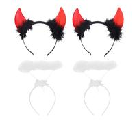 Adult Student/Devil Horn Shape Hairband Creative Hairband Halloween Christmas Costume Cosplay Party Tiaras Devil Horn Headbands Red Color Headbands Adult Devil Pack Size
