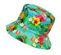 Adult Summer Party Azure Bucket Hat - Tropical Flamingo