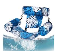 Adult Swimming Bed Deck Chair, Foldable Air-Filled Pool Deck Chair with Maple Leaf Pattern, High-Quality PVC, Mesh Structure, for Pool Parties, Beach Holidays and Summer Parties