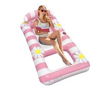Adult Swimming Pool Float - 180cm Inflatable Sofa Bed, Ergonomic Lounger with Cushion | Durable Comfortable Float Supporting Swimming Lake River Party Water Travel Boat Outdoor Sun