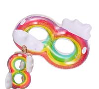 Adult Swimming Ring - Large Rainbow Float, Thickened Swim Aid