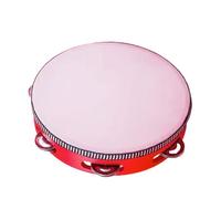 Adult Tambourine Drum - Handheld Percussion Instrument, 8 Inch Church Tambourine | Handcrafted Wooden Tambourines For Adults, Music Rhythm Tool For Worship, Stage Use, And Dance Rehearsals