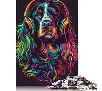 Adult Teen 500 Pieces Jigsaw Puzzle Gaming Puzzles Cocker Spaniel Dog Art Puzzle Educational Games Family Activities 500pcs (52x38cm)