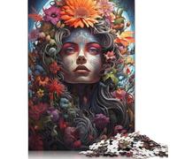 Adult Teen 500 Pieces Jigsaw Puzzle Gaming Puzzles Psychedelic And Happy Woman Puzzle Educational Games Family Activities 500pcs (52x38cm)