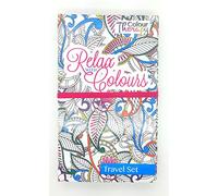 Adult Teenager Colouring Book Travel Set Book and 12 pencils - Beautiful Anti Stress, inspiring & calming Colour Art Therapy Relaxing (Pattern Design) by GBP INTERNATIONAL