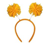 Adult Teens Cute Rainbow Pompoms Shape Headband Plush Hair Hoop Makeup Live Broadcast Cosplay New Year Party Headpieces