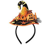 Adult Teens Headband Witch Hat&Spiders Shape Hair Hoop Halloween Party Headpiece Woman Girls Cosplay Costume Hairband Day Of The Dead Headpiece Day Of The Dead Skull Crown Decorations