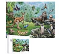 Adult Themed Jigsaw Puzzle, African Wildlife Paradise, 500 PCS