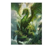 Adult Themed Jigsaw Puzzle, Emerald Dragon Sovereign, 500 PCS