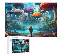 Adult Themed Jigsaw Puzzle, Mystical Mushroom City, 1000 PCS